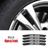 4pcs/set 9cm Land Rover Aluminum Alloy Car Wheel Rim Tyre Sticker