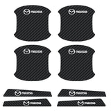 Mazda Luminous Carbon Fiber Car Door Bowl Handle Anti-collision Protective Stickers Scratches Film