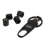 4pcs/set Land Rover Range Rover Car Air Valve Stem Cap Auto Tyre Valve Covers with Keychain
