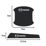 Mazda Luminous Carbon Fiber Car Door Bowl Handle Anti-collision Protective Stickers Scratches Film