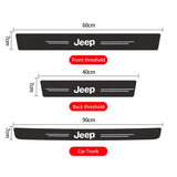 Jeep Carbon Fiber Car Door Threshold Scratch Proof Sticker Decal