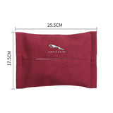 Jaguar Suede Car Tissue Box Holder Seat Back Hanging Napkin Storage Bag