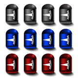 4pcs/set Tesla Car Air Valve Stem Cap Anti Dirty Tyre Valve Covers