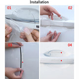 Nissan Nismo Car Door Bowl Handle Anti-collision Protective Stickers Scratches Film