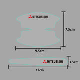 8pcs Mitsubishi Car Door Handle Bowl Wrist Transparent Protector Anti-collision Decal