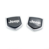 2PCS Jeep Metal Car Rear Sticker Shield Trunk Emblem Badge Decal