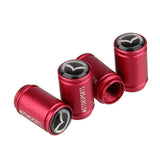 4pcs/set Mazda Logo Matte Car Air Valve Stem Caps Auto Tyre Valve Covers