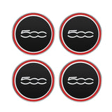 4pcs/set 60mm Fiat 500 Logo ABS Car Wheel Hub Center Caps Covers