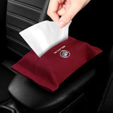 Buick Suede Car Tissue Box Holder Seat Back Hanging Napkin Storage Bag