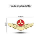 Mitsubishi Metal Wings Car Rear Sticker Auto Window Emblem Badge Decal