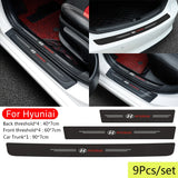 Hyundai Carbon Fiber Car Door Threshold Scratch Proof Sticker Decal
