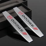 2pcs Dodge Metal Car Fender Side Badge Decal Rear Emblem Sticker
