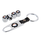 4pcs/set Buick Car Air Valve Stem Cap Auto Tyre Valve Covers with Keychain