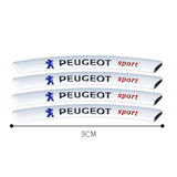 4pcs/set 9cm Peugeot Aluminum Alloy Car Wheel Rim Tyre Sticker