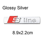 Audi Sline Logo Metal Car Sticker Emblem Badge Decal