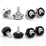 4pcs/set Citroen Logo Stainless Steel Car License Plate Bolts