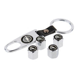 4pcs/set Opel Car Air Valve Stem Cap Auto Tyre Valve Covers with Keychain