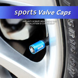 4pcs/set Skoda Logo Sport Matte Car Air Valve Stem Caps Auto Tyre Valve Covers