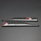 Audi Sline Carbon Fiber Rearview Mirror Car Stickers Emblem Decal