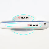 8pcs Dodge RAM Car Door Handle Bowl Wrist Transparent Protector Anti-collision Decal