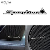 4pcs/set Alfa Romeo Sportivo Metal Car Stereo Sticker Auto Audio Emblem Decal
