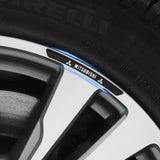 4pcs/set 9cm Mitsubishi Aluminum Alloy Car Wheel Rim Tyre Sticker