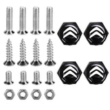 4pcs/set Citroen Logo Stainless Steel Car License Plate Bolts