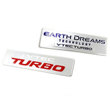 Honda IVTEC Turbo Logo Aluminum Alloy Car Body Sticker Nameplate Rear Emblem Badge Decal