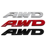 Metal AWD Logo Car Styling Emblem Badge Sticker for New Civic Accord Odyssey CRV HRV Jazz Pilot City Modified Accessories
