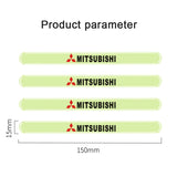 4pcs Mitsubishi Luminous Car Door Bumper Strip Anti-collision Protection Sticker
