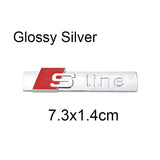 Audi Sline Logo Metal Car Sticker Emblem Badge Decal