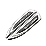2pcs Citroen Metal Car Fender Side Stickers Badge Decals