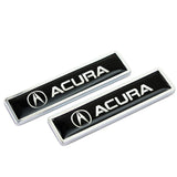 2pcs/set Acura Logo Metal Car Side Sticker Auto Emblem Badge