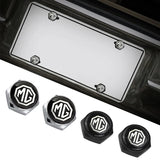 4pcs/set MG Logo Stainless Steel Car License Plate Bolts