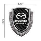 Mazda Metal Carbon Fiber Shield Car Rear Sticker Auto Window Emblem Badge Decal