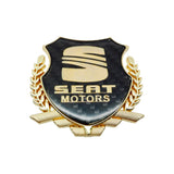 SEAT Metal Carbon Fiber Car Rear Sticker Shield Trunk Emblem Badge Decal
