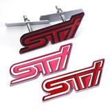 Subaru STI Metal Car Front Hood Grille Emblem Badge Auto Rear Sticker Decal