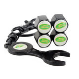 4pcs/set Land Rover Logo Car Air Valve Stem Cap Auto Tyre Valve Covers with Wrench