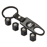 4pcs/set Honda Mugen Logo Car Air Valve Stem Cap Auto Tyre Valve Covers with Keychain
