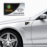 Skoda VIP OWNERS Metal Car Stickers Rear Emblem Badge