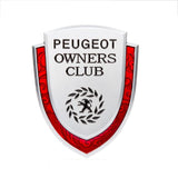 Peugeot Metal Shield Car Rear Sticker Auto Window Emblem Badge Decal