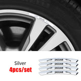 4pcs/set 9cm Jaguar Aluminum Alloy Car Wheel Rim Tyre Sticker