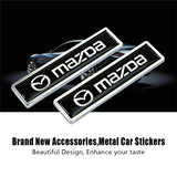 2pcs/set Mazda Logo Metal Car Side Sticker Auto Emblem Badge