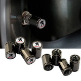 4pcs Peugeot Logo Tire Valve Caps