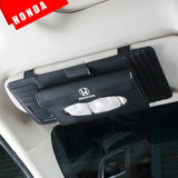 PU 3-in-1 Car Tissue Box Cover Storage Bag for   Fit Civic Accord CRV CRZ Crosstour H-RV NSX Pilot Odyssey City Accessories