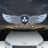 Mitsubishi Metal Wings Car Front Sticker Emblem Badge Decal
