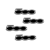 4pcs/set Fiat 500 Metal Car Stereo Sticker Auto Audio Emblem Decal
