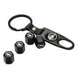 4pcs/set Opel Car Air Valve Stem Cap Auto Tyre Valve Covers with Keychain
