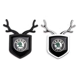 Skoda ABS Deer Car Rear Sticker Shield Trunk Emblem Badge Decal