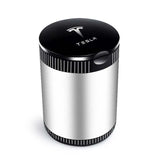 Tesla Metal Car Ash Tray Auto Ashtray Cigarette Holder Box with LED Light